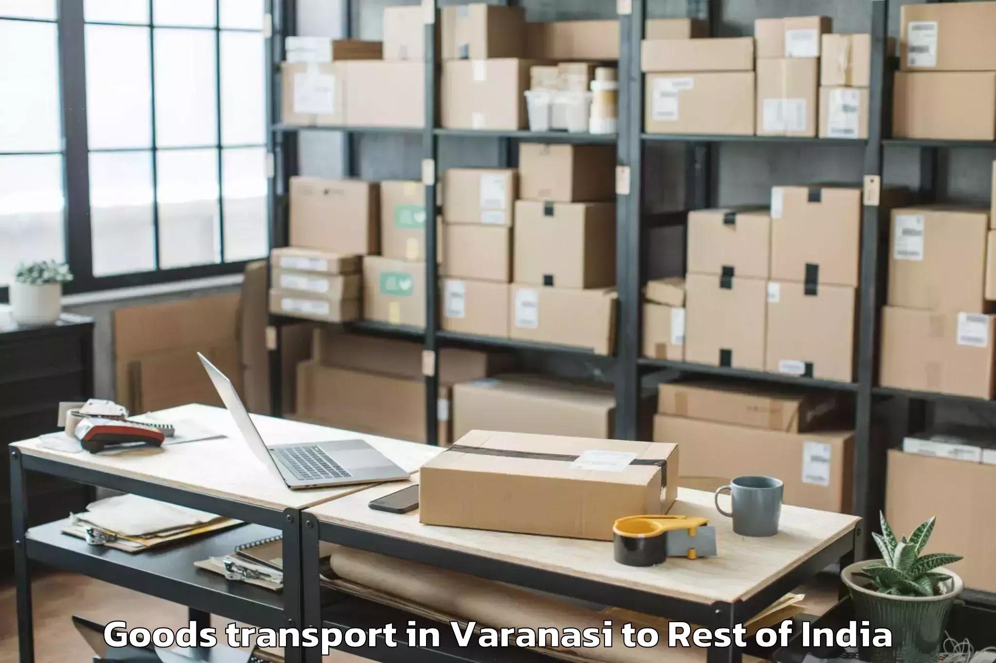 Easy Varanasi to Zero Airport Zer Goods Transport Booking